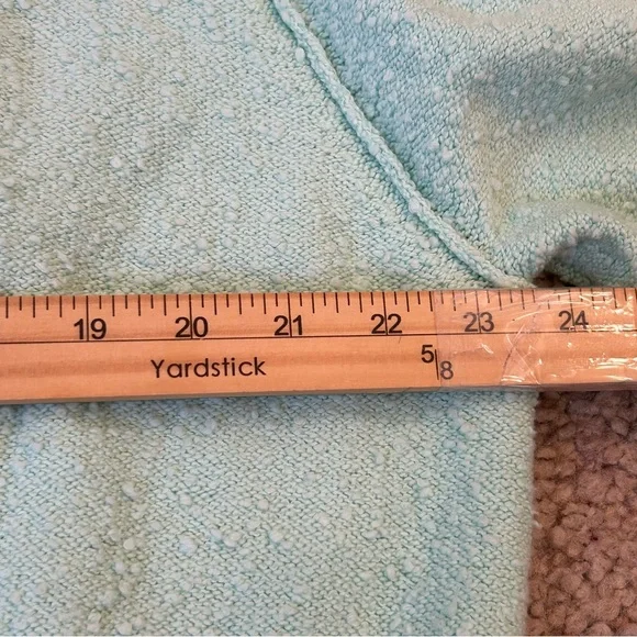 Free People Found My Friend Boucle Pullover Oversized Sweater Mint Green Small - Picture 6 of 7